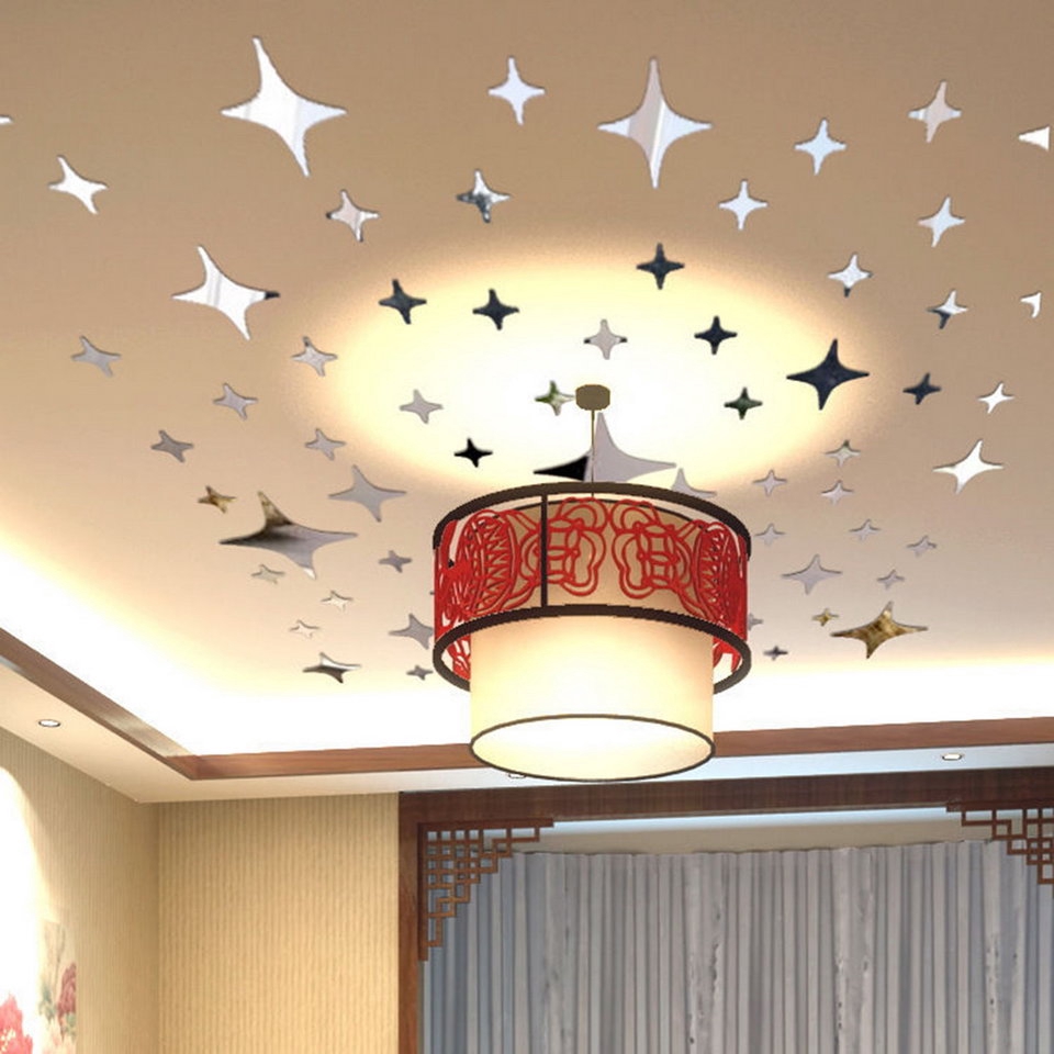 Miếng dán trần nhà 43 ngôi sao bằng acrylic
