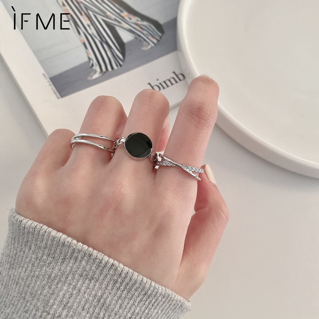 IF ME Set 3 nhẫn đeo ngón tay thời trang Hàn Quốc cho nữ