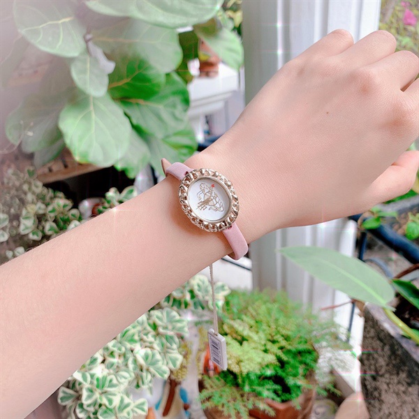 Đồng Hồ Nữ Vivienne Westwood dây da hồng