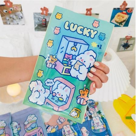 Túi đựng khẩu trang họa tiết thỏ hoạt hình dễ thương xinh xắn | BigBuy360 - bigbuy360.vn