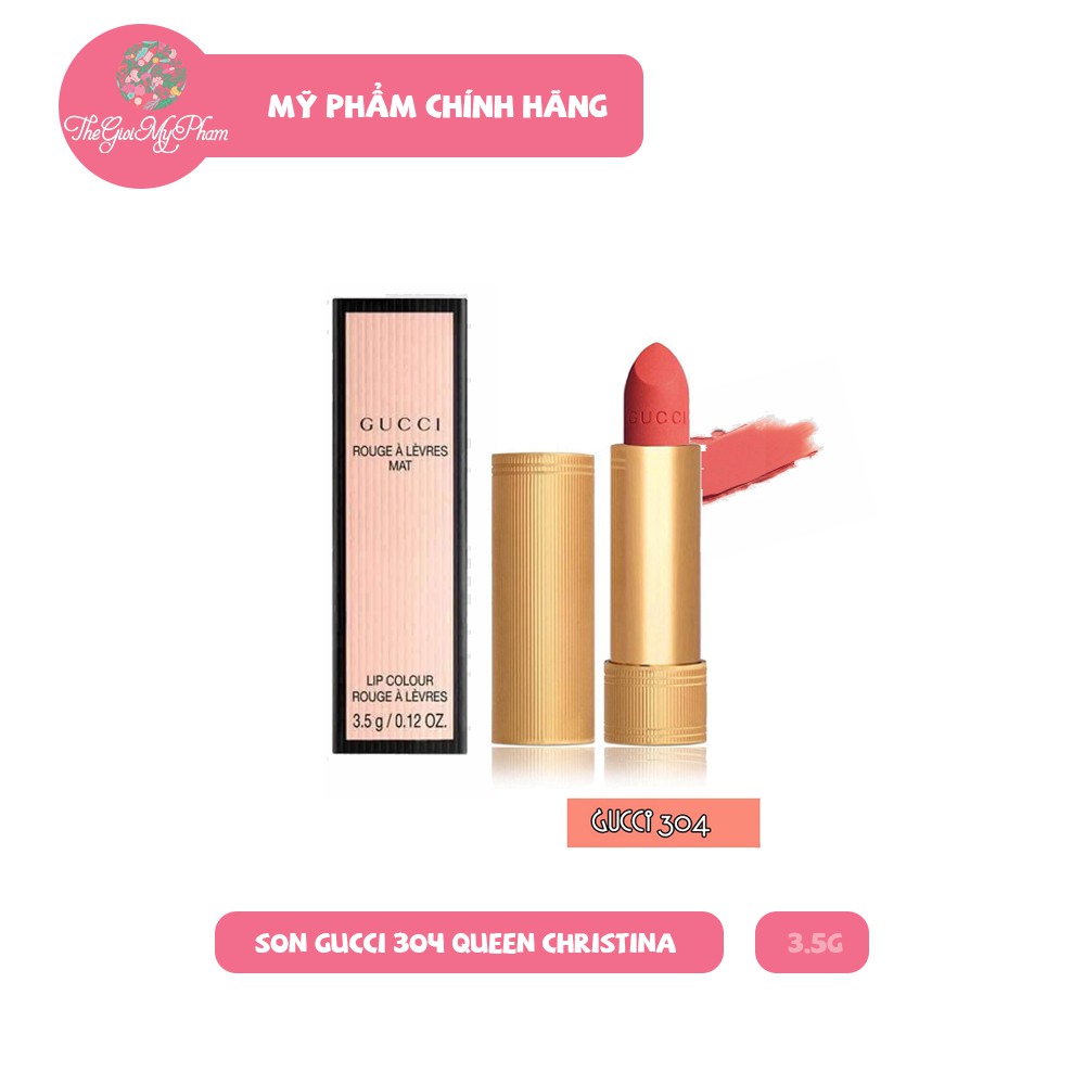 Son Gucci 304 Queen Christina - Cam Sữa