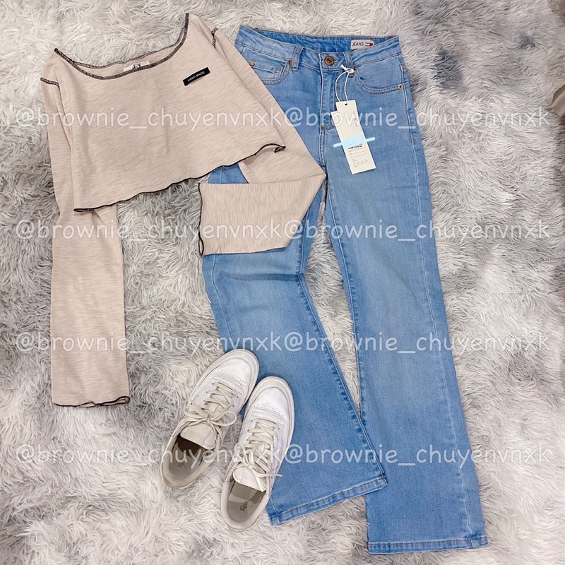 Quần jeans ống pat