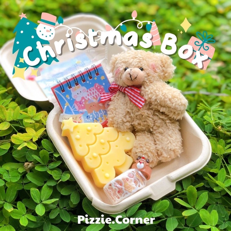 Set quà Giáng Sinh - Christmas Box - Set quà tặng gấu bông & nến thơm