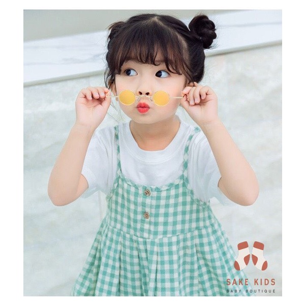Kính râm cho trẻ em Gọng tròn mắt nhỏ dễ thương cho bé từ 2-8 tuổi phong cách Hàn Quốc mẫu mới nhất KM08