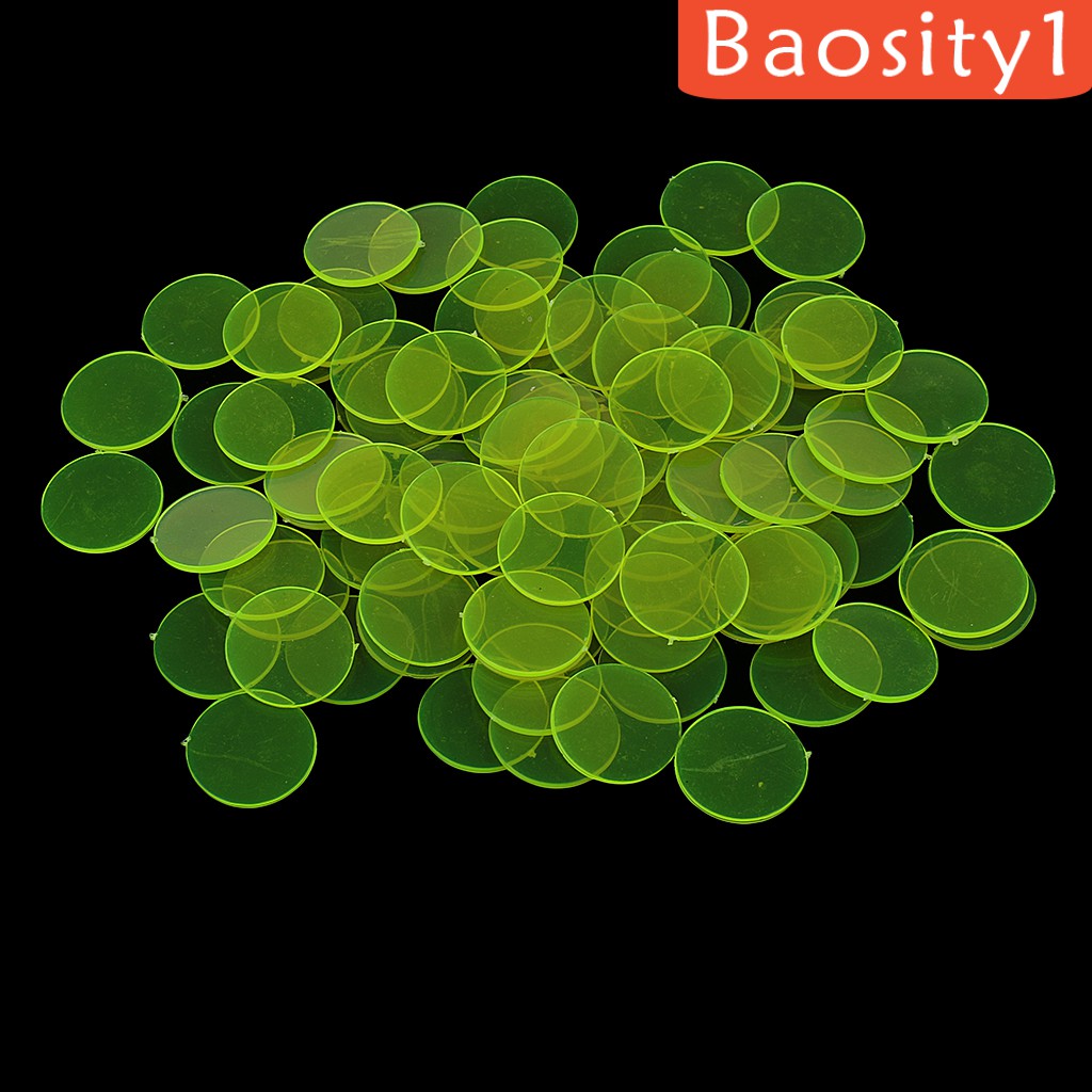 [Baosity1] Gói 100 Khoai Tây Chiên Bingo (Nhiều Màu) 1.5cm Đánh Dấu Trong Mờ Cho Bingo, Đếm Và Trò Chơi Tokens, Chip Cho Bingo