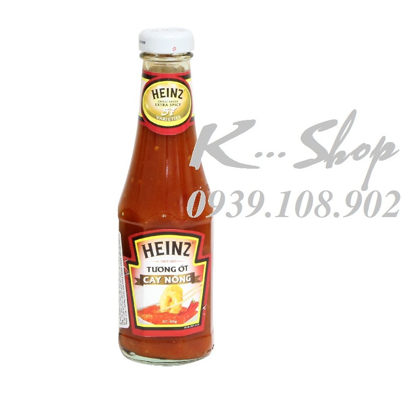 Tương Ớt Heinz 300gram (Nhãn Trắng) (Chilli Sauce) cay nhẹ