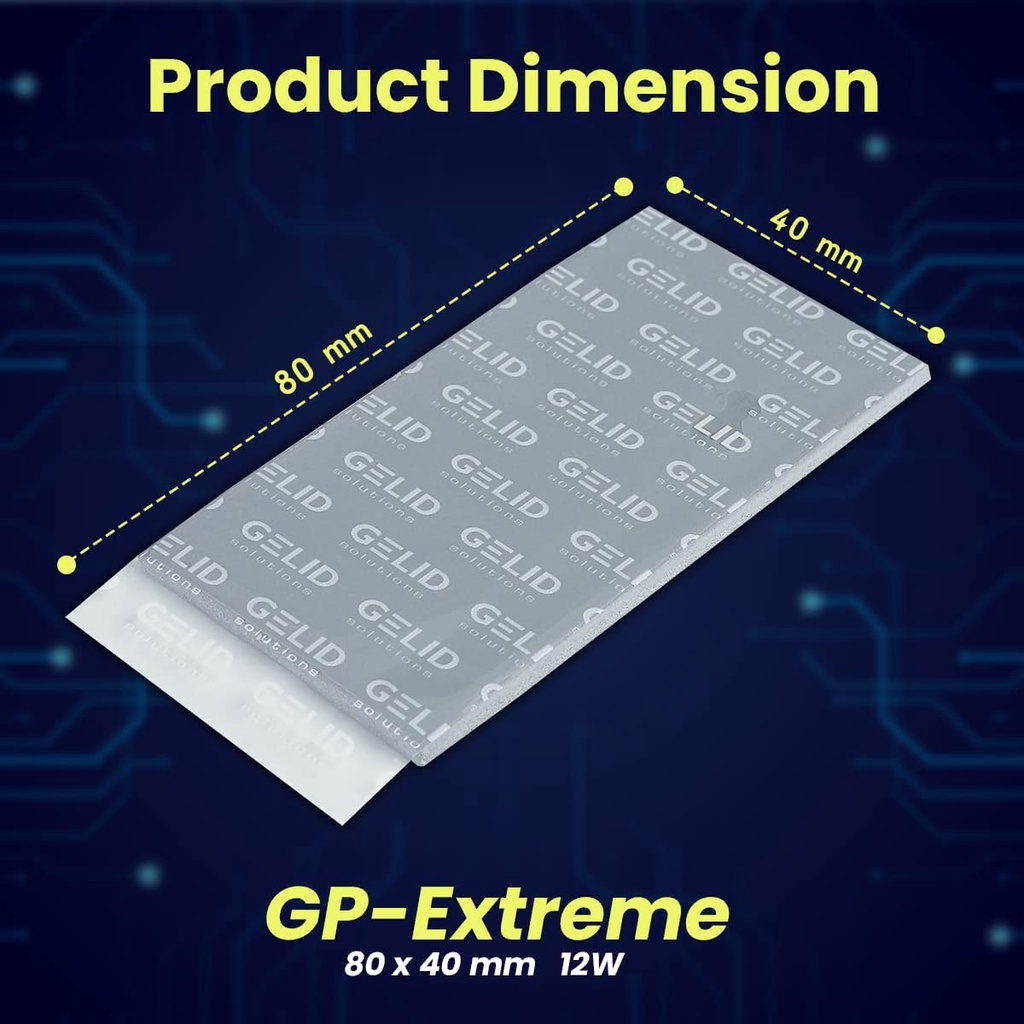 Miếng tản nhiệt cao cấp Gelid GP-Extreme Thermal Pad 12W/mk - Chính Hãng