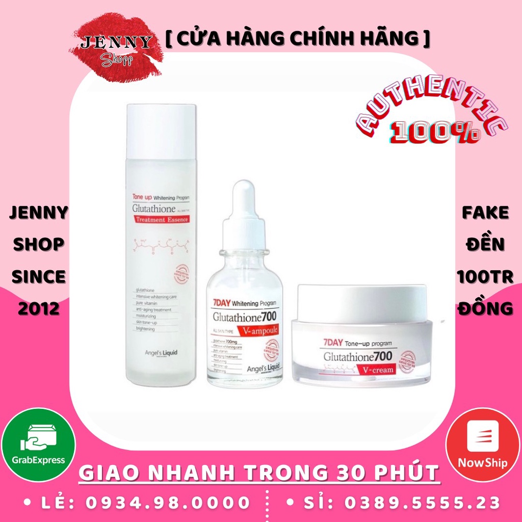 Bộ Dưỡng Trắng Da Angel's Liquid Tone Up Whitening Program Glutathione 700