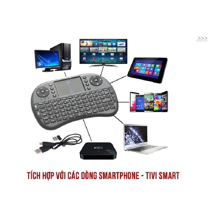 SALE OFF (GIÁ SẬP SÀN) Bàn phím kiêm chuột bay UKB 500 FRO (Có đèn Led) dành cho Android TV box, Smart TV MUA NGAY