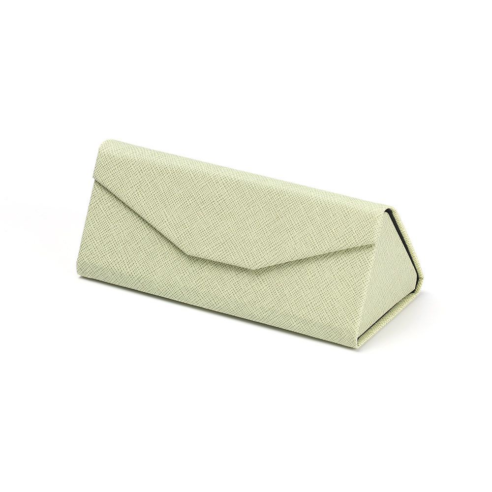 Bebetterm 1Pc Unisex Triangle Eyeglasses Case Portable Cross Pattern Waterproof Fashion Folding Accessories/Multicolor