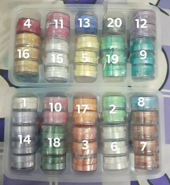 Bột nhũ camay 20 màu tạo hiệu ứng pha resin siêu đẹp