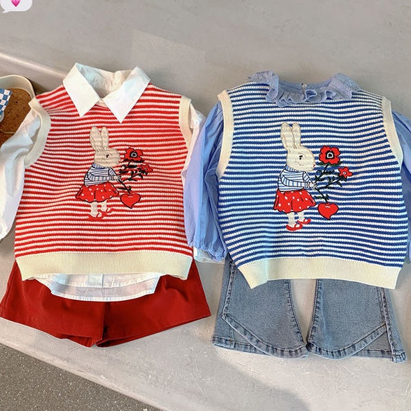 Áo Vest Cô Gái Mới Đan Dễ Thương