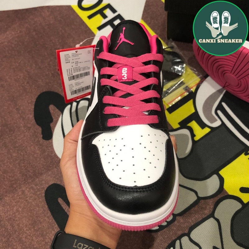 Giày thể thao jd1 low Hồng Binz phiên bản cao cấp giày Sneaker Jordan cổ thấp Hồng Binz
