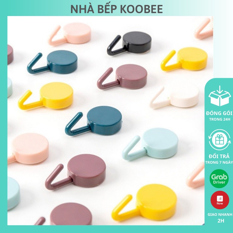 Vỉ 10 móc dán tường siêu dính - Móc dính tường trang trí nhà cửa KOOBEE