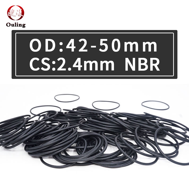 Set 20 Vòng Đệm Cao Su Hình Chữ O Dày 2.4mm 42 / 44 / 45 / 48 / 50 * 2.4mm Chống Thấm Dầu Chống Mòn Chống Thấm Nước
