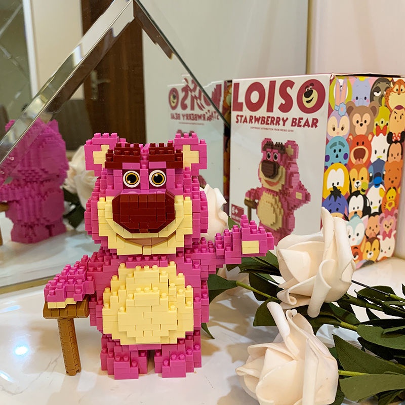 Bộ Đồ Chơi Lắp Ráp Lego Mini Hình Gấu Hồng Dành Cho Bé