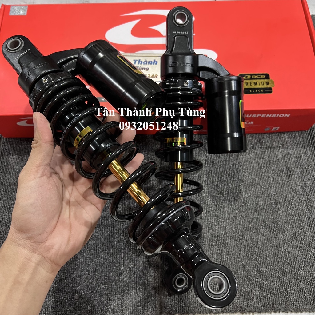 Phuộc RCB Wave, Dream, Future MB2 Đen ty vàng Bình dầu Chính hãng