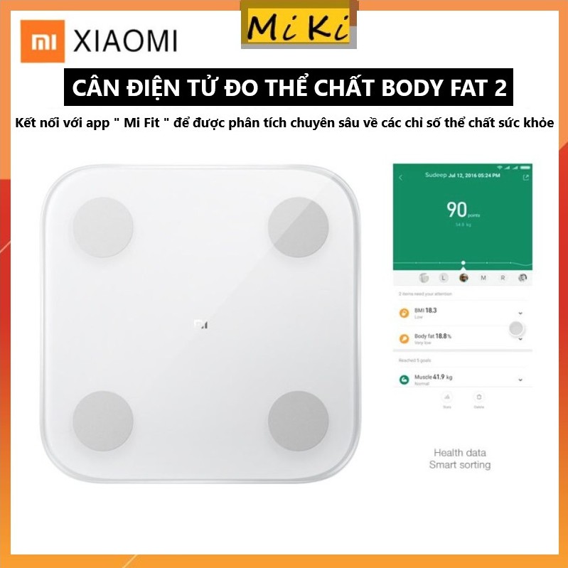 Cân Điện Tử Thông Minh Xiaomi Body Fat 2 (Phiên bản đo được thể chất)