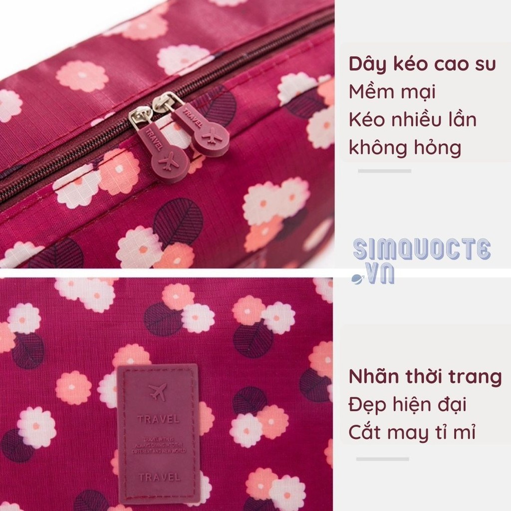 Túi đựng mỹ phẩm đồ trang điểm chống nước nhiều hoạ tiết TMP02