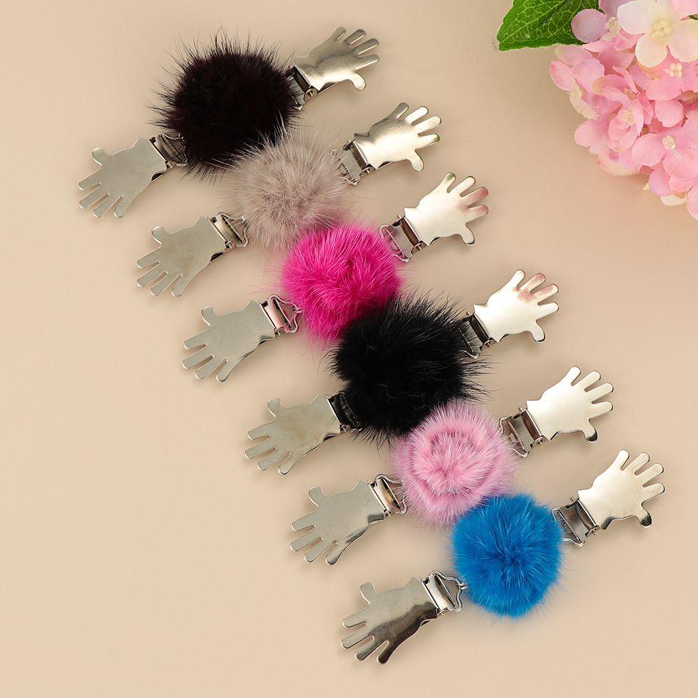 Kẹp Cài Áo Khoác Cardigan Bằng Lông Thỏ Giả Mềm Mại Hợp Thời Trang