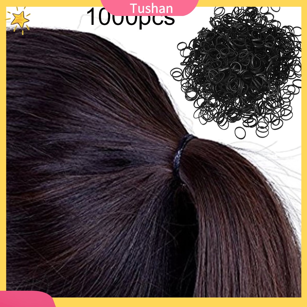 1000 Dây Thun Buộc Tóc Co Giãn Nhiều Màu Sắc