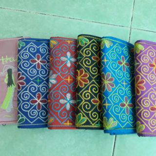 Bóp ví thổ cẩm Thái thêu