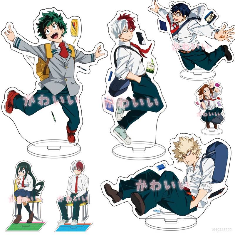 Mô hình các nhân vật Todoroki Shoto Katsuki Izuku trong anime để bàn trang trí