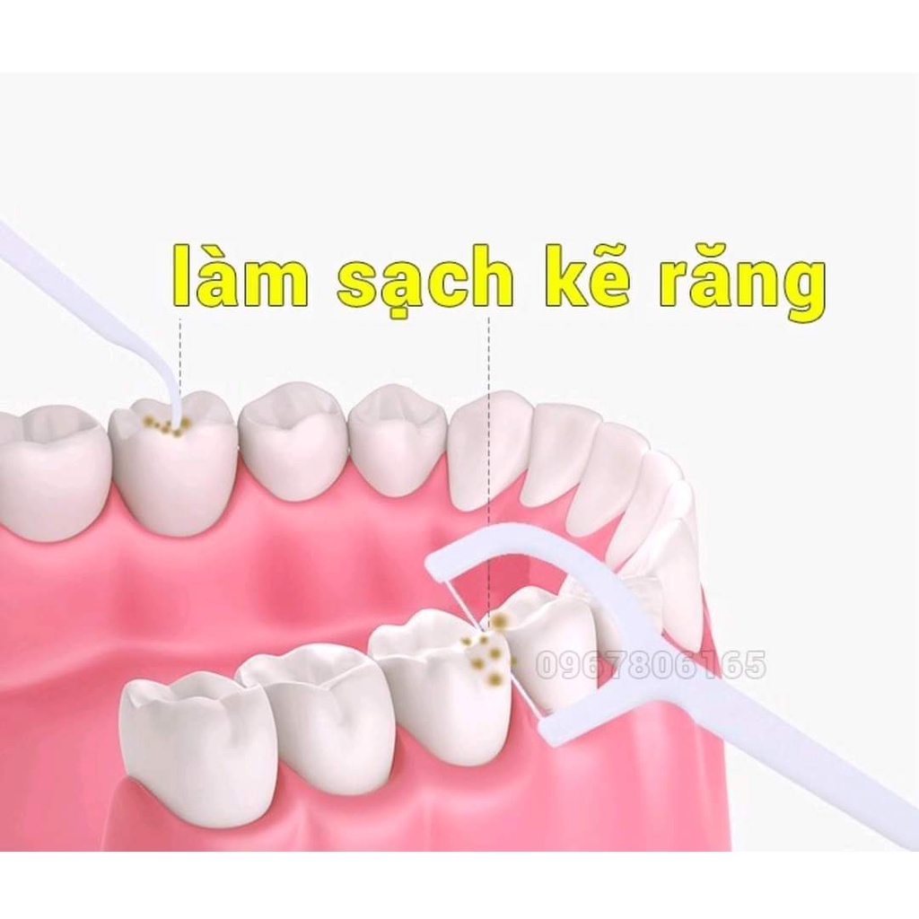 hộp 50 chỉ nha khoa , sạch răng miệng an toàn cho lợi