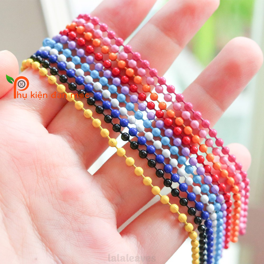 (Set 10) Móc Dây Bi, Xích Bi Gắn Móc Khóa Handmade