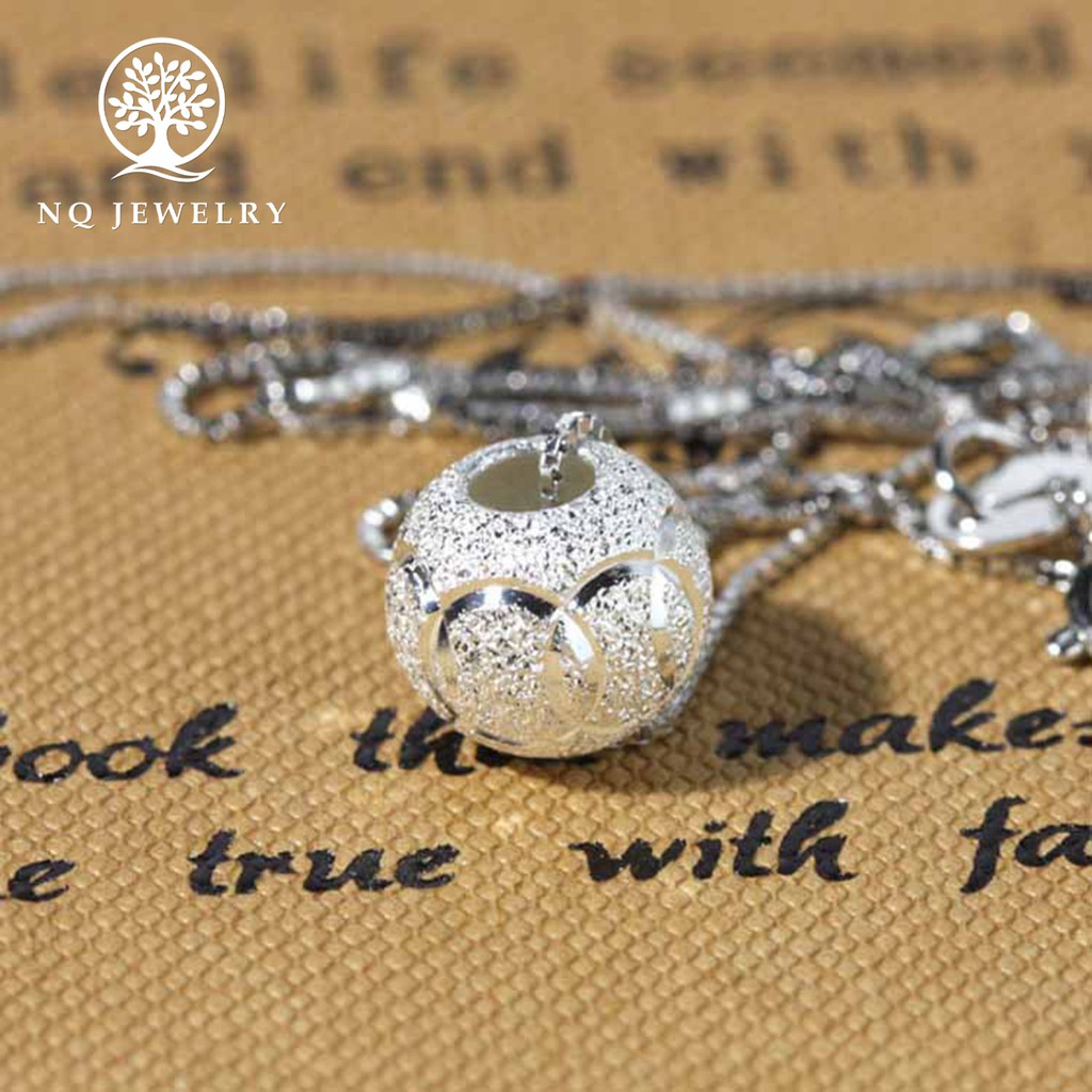 Charm bi bạc xỏ ngang có họa tiết - NQ Jewelry