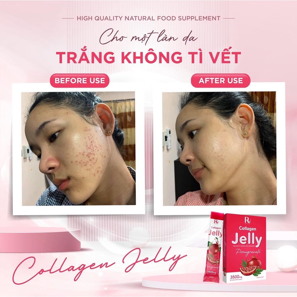 Thạch lựu trắng da toàn thân Jelly Pomegranate Thụy Sĩ, cho cơ thể xinh đẹp mỗi ngày [ CHÍNH HÃNG ]