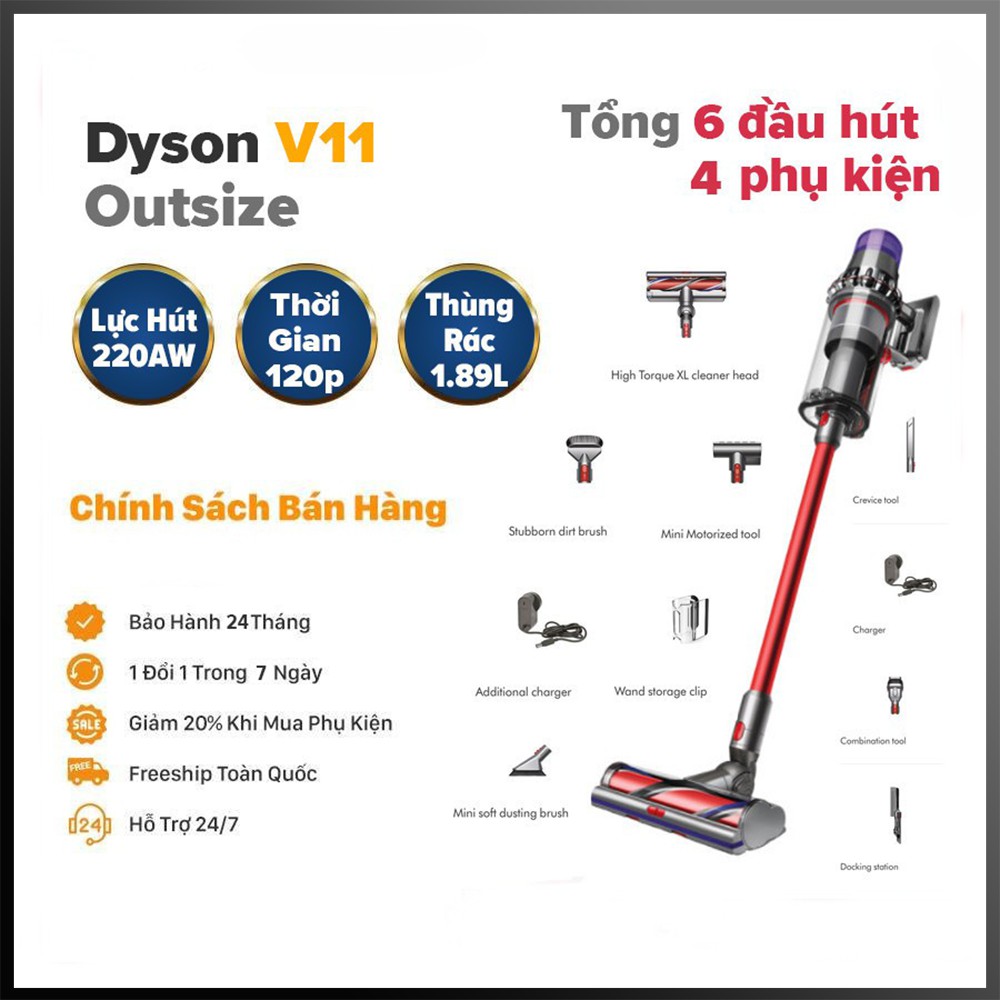 Máy Hút Bụi Không Dây Dyson V11 - Bảo Hành 24 Tháng