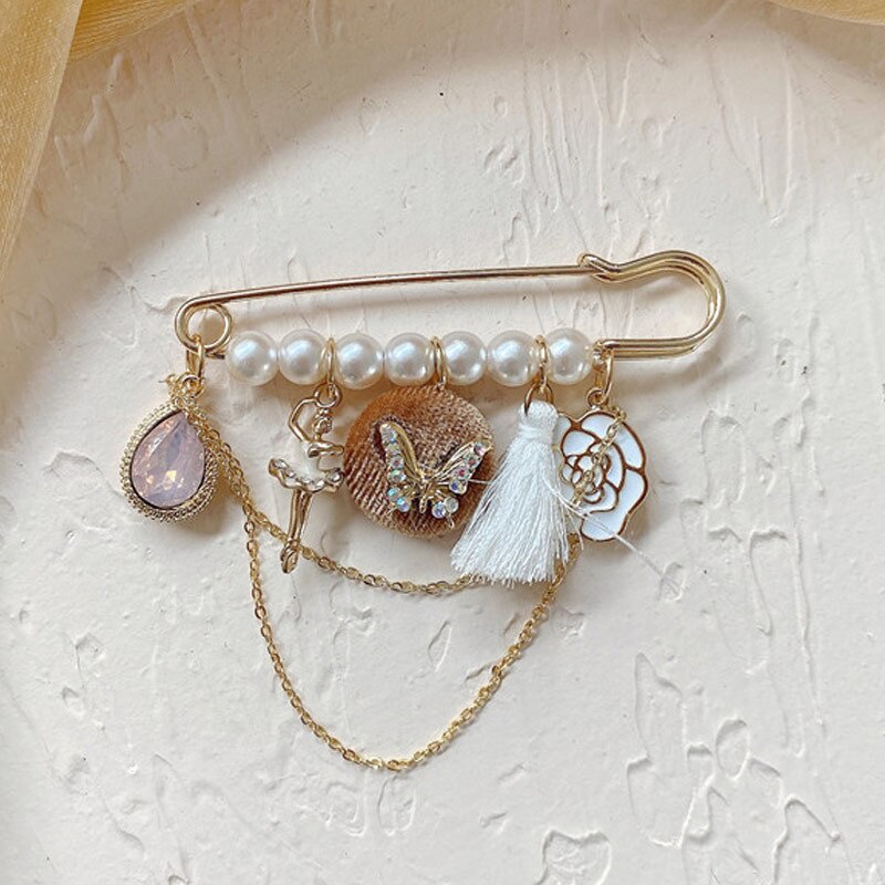 Ghim cài áo tua rua dáng dài kiểu dáng thời trang thanh lịch dành cho nữ