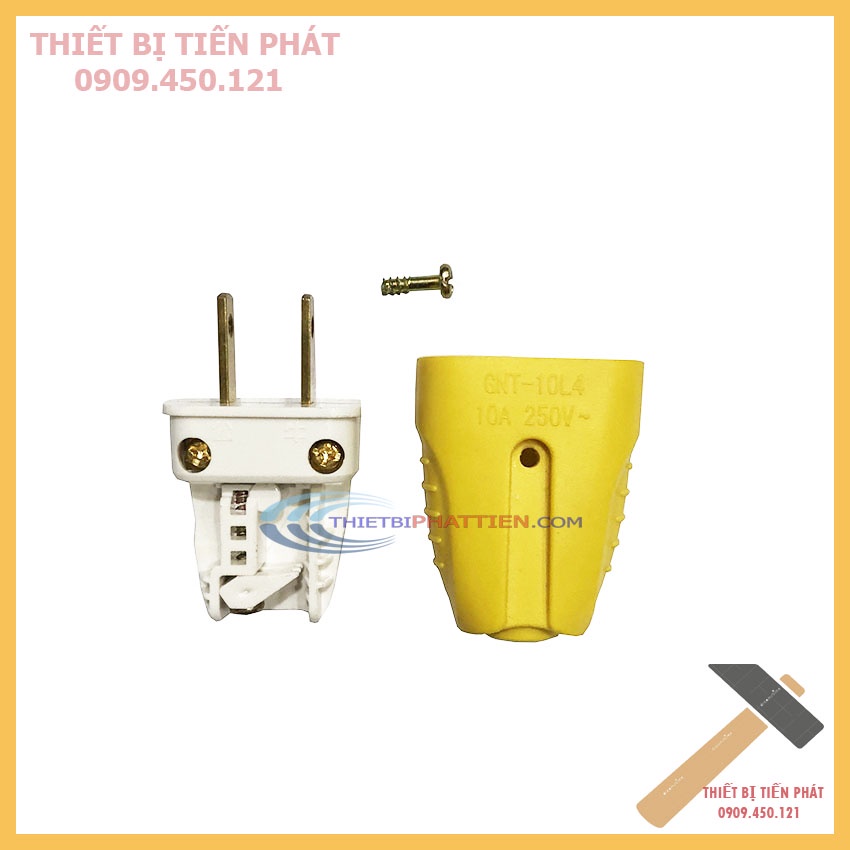 Phích Cắm Chống Va Đập GONGNIU Cao Cấp Lõi Đồng Màu Vàng Đuôi Dẹp GNVN-10L4 ( Chính Hãng)