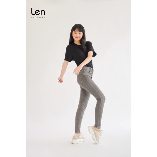 Quần skinny jeans LEN clothing xám nhạt 8008