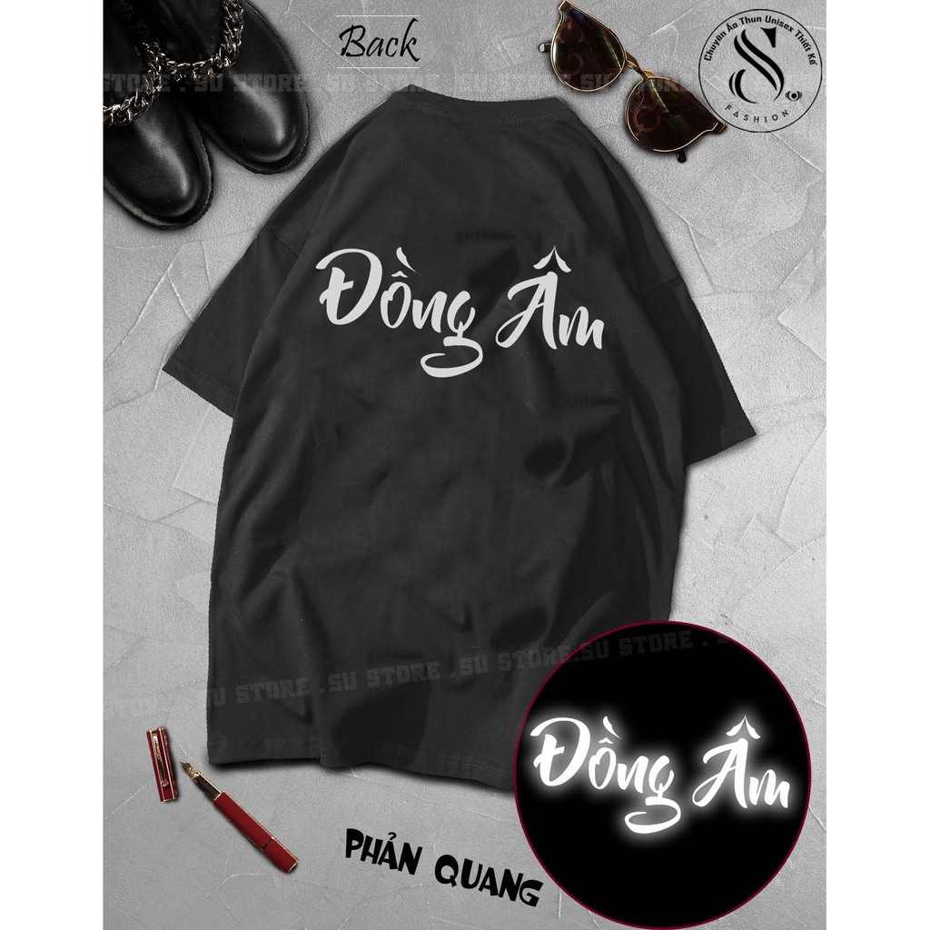 Áo thun phản quang Đồng Âm -ĐEN VÂU hàng thiết kế full size