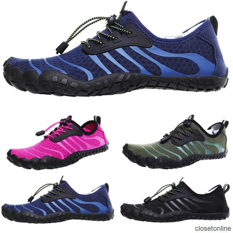 COD Unisex Aqua Shoes Lace Up Waterproof Outdoor Training Walking Light Comfortable CL