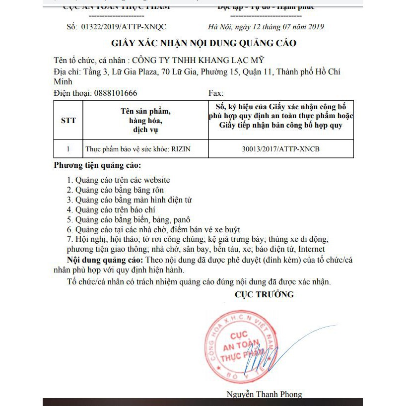 Rizin - Hỗ trợ tăng cường sinh lực nam giới