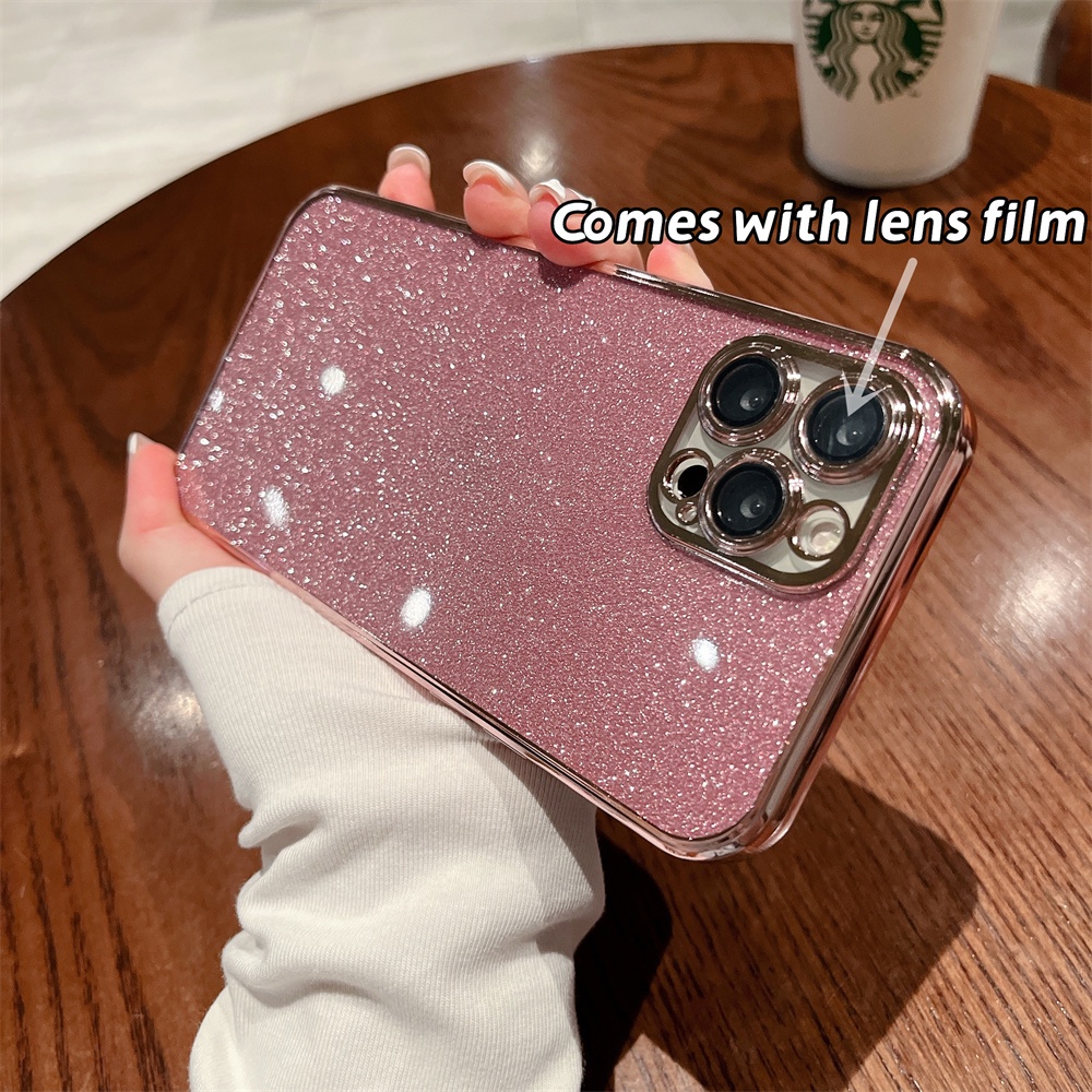 Ốp Điện Thoại TPU Mềm Trong Suốt Mạ Điện Lấp Lánh Cho Iphone 11 Pro Max Xs Max Xr 8 7Plus