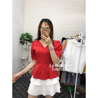 ÁO SƠ MI PEPLUM CÔNG SỞ SIÊU ĐẸP (ẢNH THẬT 100%)