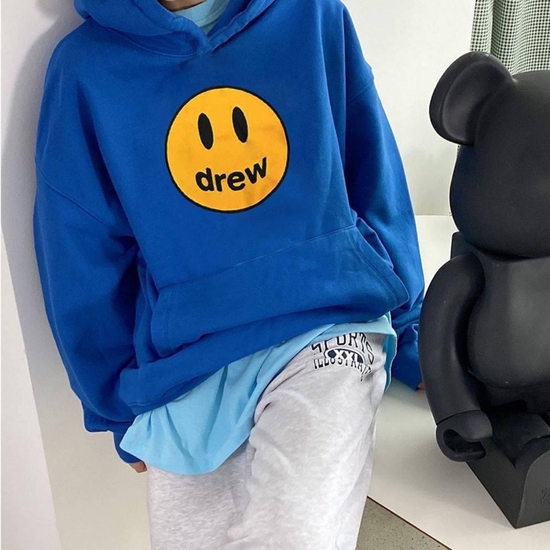 [Mã 12FASHIONSALE1 giảm 10K đơn 50K] Áo nỉ hoodie drew mặt cười , áo nỉ mũ form rộng unisex , Cocmer_vn | BigBuy360 - bigbuy360.vn