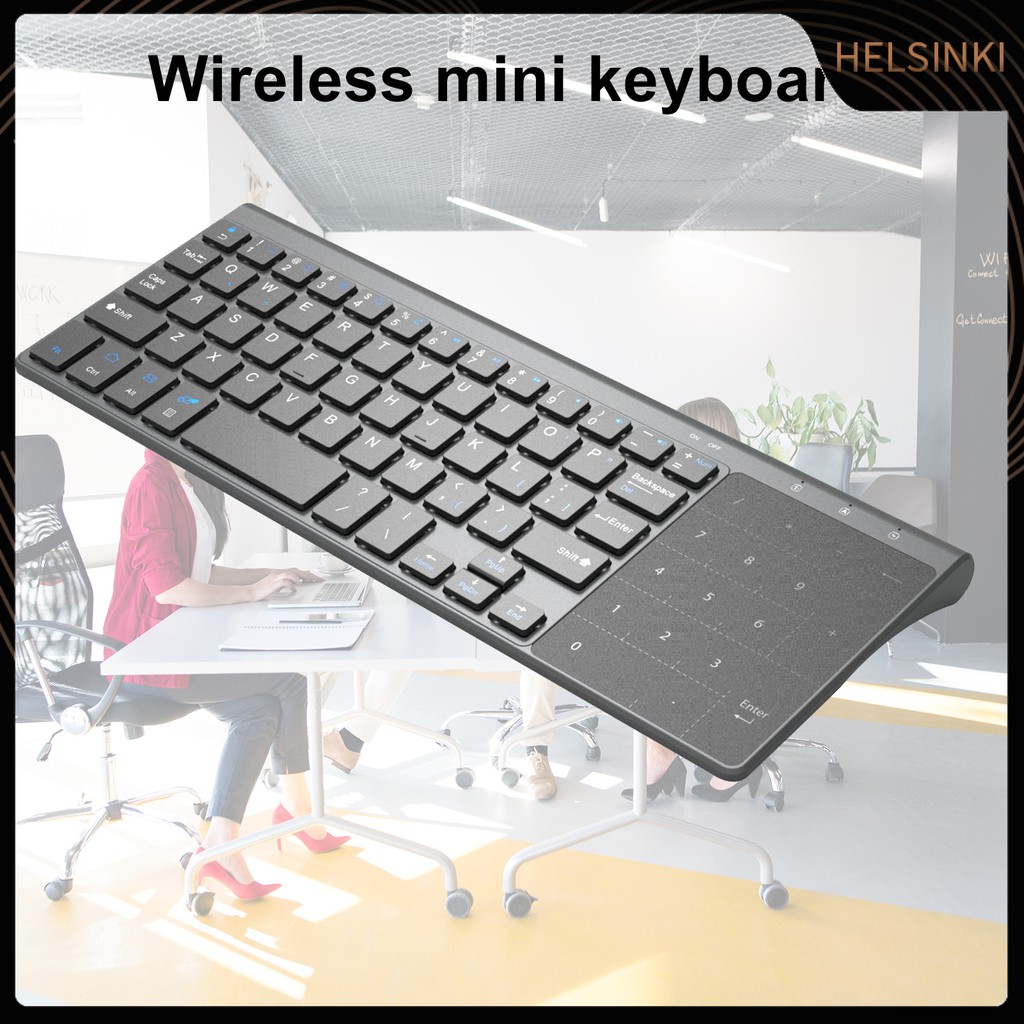Bàn Phím Không Dây 2.4g Tích Hợp Cảm Ứng Cho Android Windows Laptop Pc Tv Box