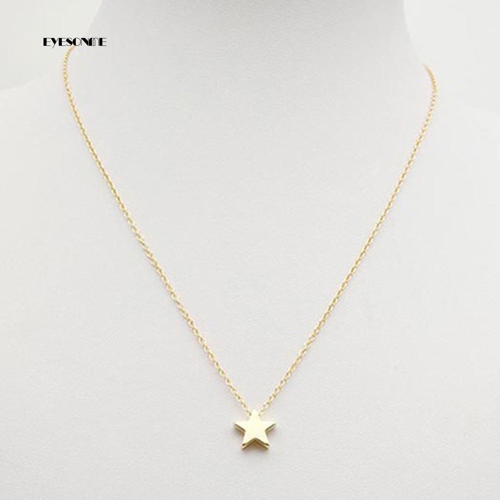 Vòng cổ choker mặt ngôi sao 5 cánh thiết kế đơn giản