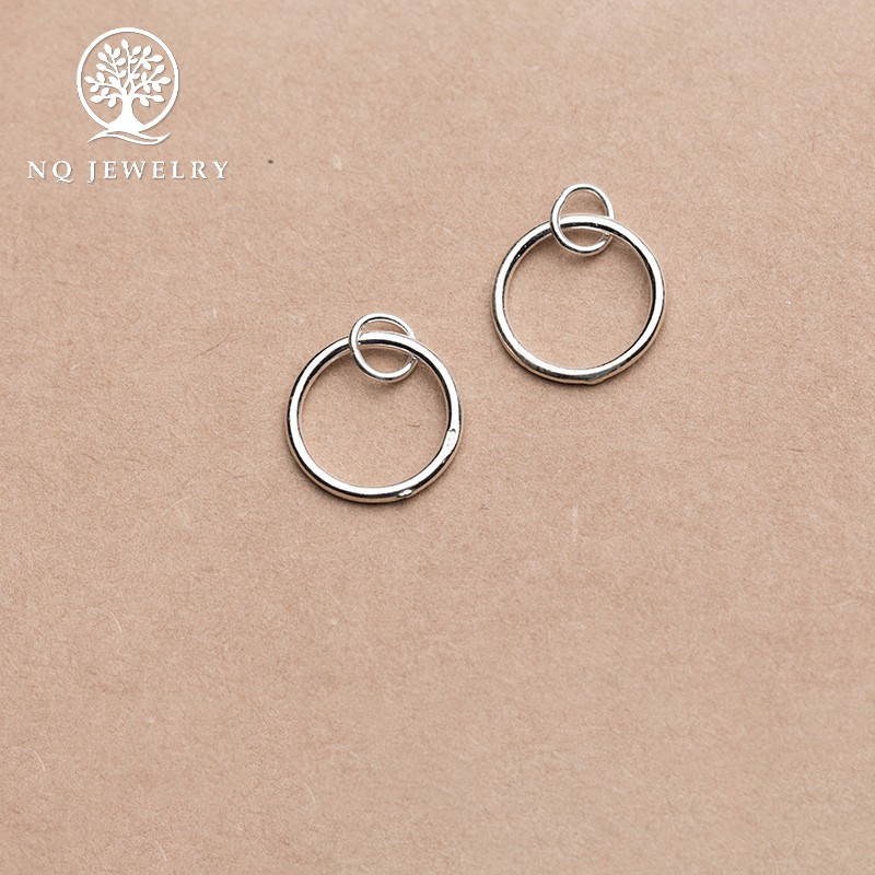 Charm bạc mặt hình học treo - NQ Jewelry
