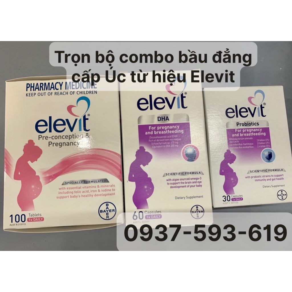 ELEVIT DATE 2023 MẪU MỚI VITAMIN TỔNG HỢP cho bà bầu 100 viên