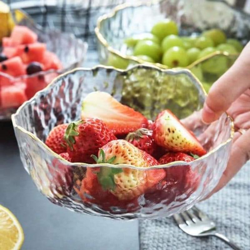 đựng hoa quả, salad, trang trí nhà cửa đẹp, thuỷ tinh chịu nhiệt