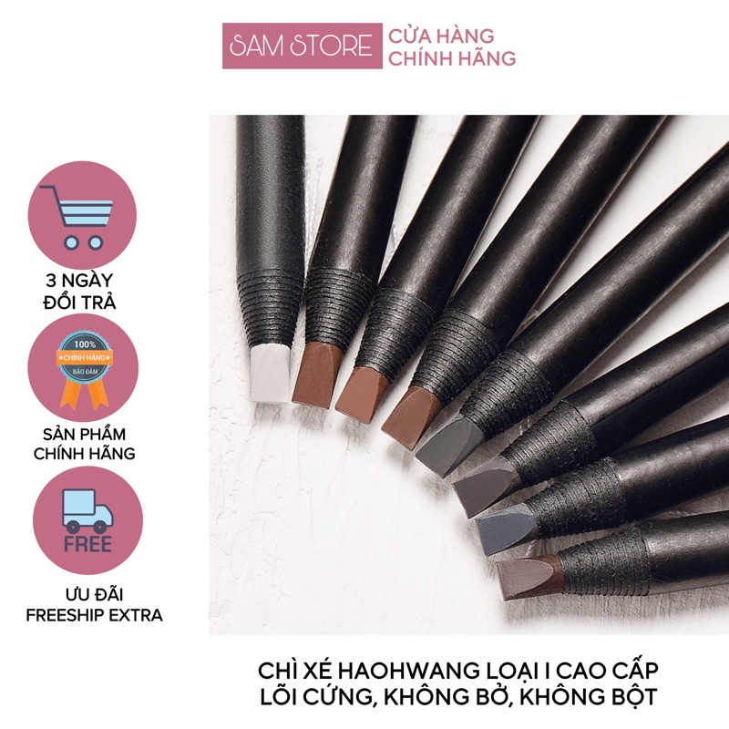 Chì xé kẻ mày cứng phẩy sợi Haozhuang Eyebrow dùng cho Makeup trang điểm chuyên nghiệp, phun xăm [Loại I]