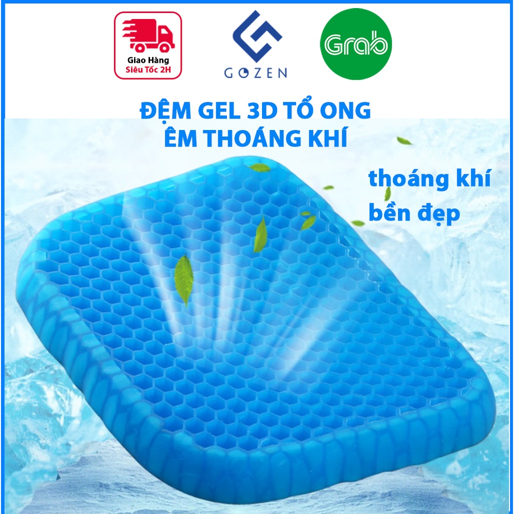 Đệm gel 3d lót ghế, nệm lót ghế cao su ngồi văn phòng sofa bằng chết liệu cao su non hạn chế đau lưng tại GozenMall