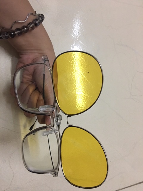 Kẹp kính râm viền kim loại + hộp bảo vệ (có video) | BigBuy360 - bigbuy360.vn