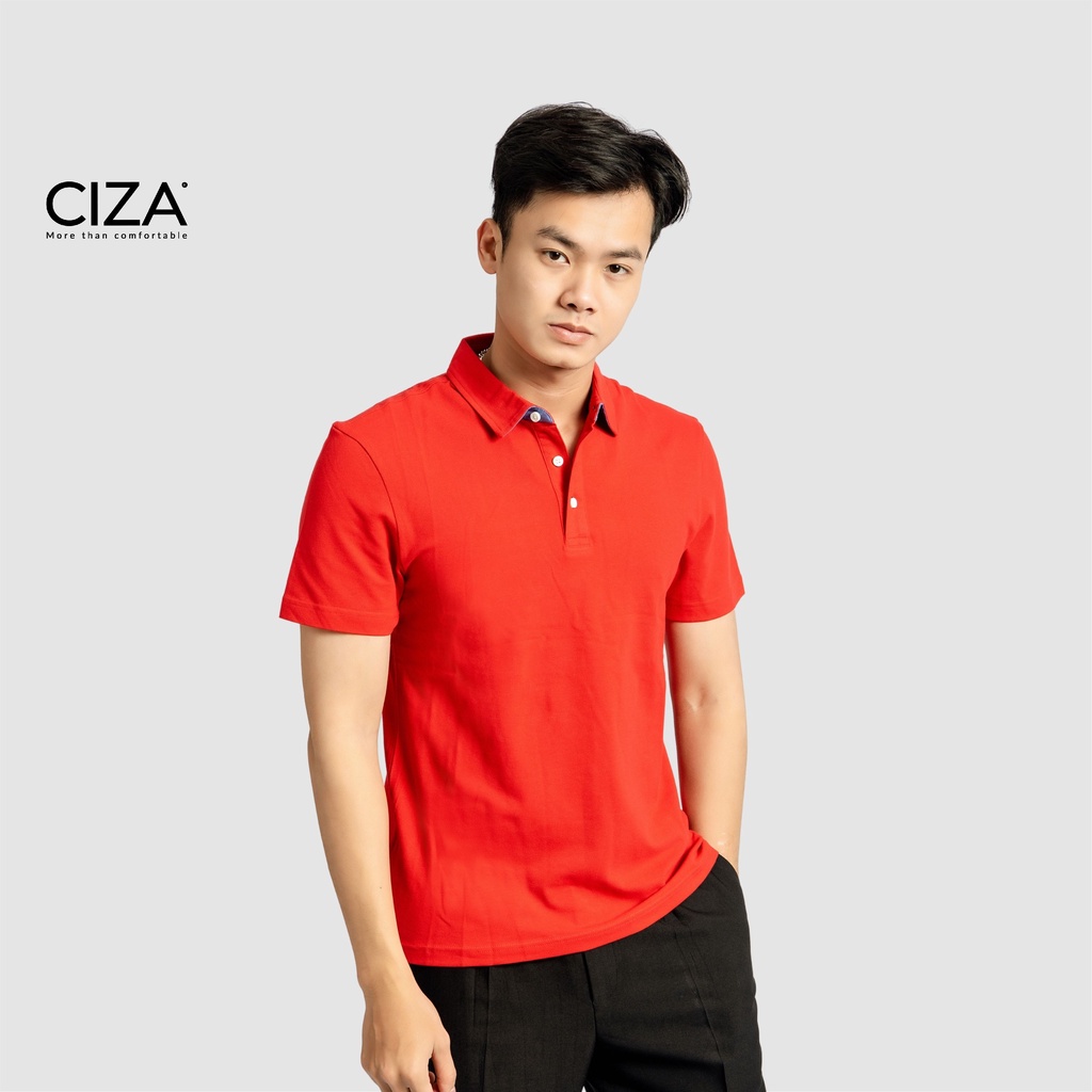 Áo phông polo ngắn cộc tay nam CIZA đẹp vải cotton cao cấp co giãn 4 chiều thấm hút mồ hôi APNS11